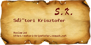 Sátori Krisztofer névjegykártya