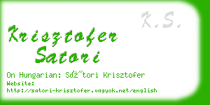 krisztofer satori business card